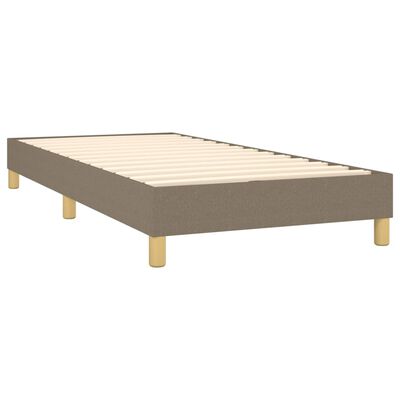 vidaXL Box spring postel s matrací a LED taupe 80 x 200 cm textil