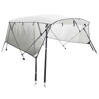 vidaXL Bimini stříška se 3 oblouky a bočnicemi 183x(137–152)x137 cm