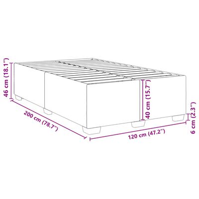 vidaXL Rám postele černý 120 x 200 cm umělá kůže