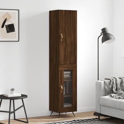 vidaXL Skříň highboard hnědý dub 34,5 x 34 x 180 cm kompozitní dřevo