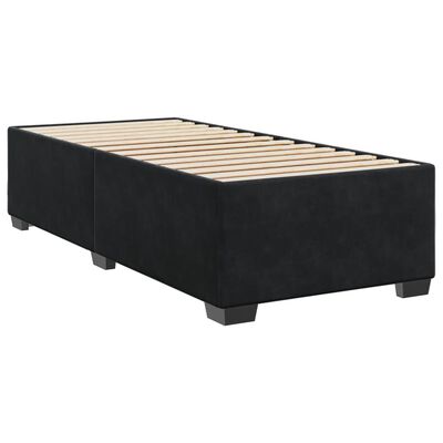 vidaXL Box spring postel s matrací černá 90x190 cm samet