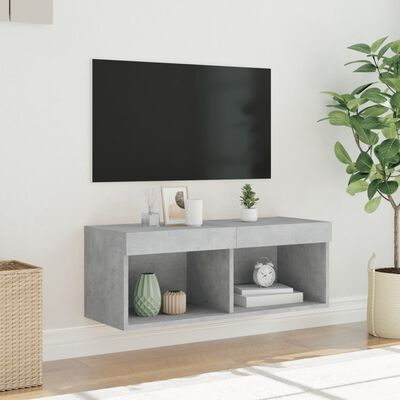 vidaXL TV skříňka s LED osvětlením betonově šedá 80 x 30 x 30 cm