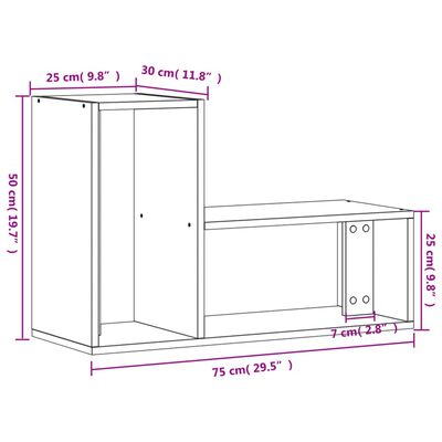 vidaXL TV skříňky 2 ks dub sonoma 75 x 30 x 50 cm kompozitní dřevo