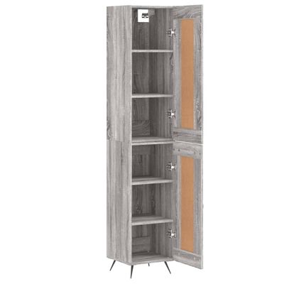 vidaXL Skříň highboard šedá sonoma 34,5 x 34 x 180 cm kompozitní dřevo