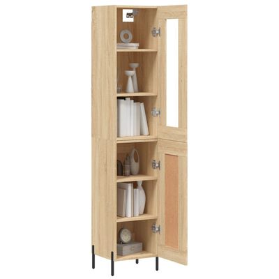 vidaXL Skříň highboard dub sonoma 34,5 x 34 x 180 cm kompozitní dřevo