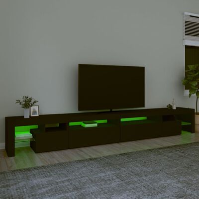 vidaXL TV skříňka s LED osvětlením černá 290 x 36,5 x 40 cm