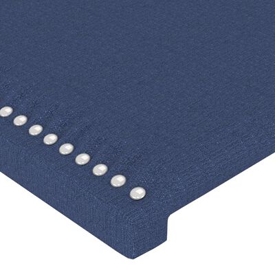 vidaXL Čelo postele 2 ks modré 90x5x78/88 cm textil