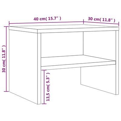 vidaXL Noční stolky 2 ks hnědý dub 40 x 30 x 30 cm kompozitní dřevo