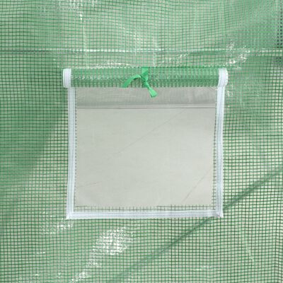 vidaXL Skleník s ocelovým rámem zelený 40 m² 20 x 2 x 2 m