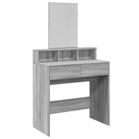 vidaXL Toaletní stolek se zrcadlem šedý sonoma 80 x 41 x 144,5 cm