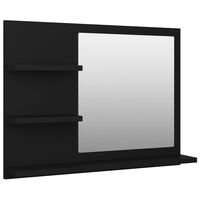 vidaXL Koupelnové zrcadlo černé 60 x 10,5 x 45 cm kompozitní dřevo
