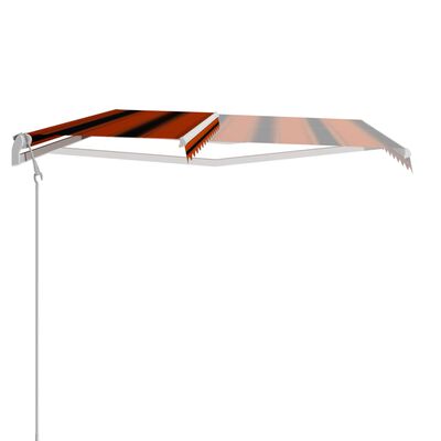 vidaXL Automatická zatahovací markýza 350 x 250 cm oranžovo-hnědá