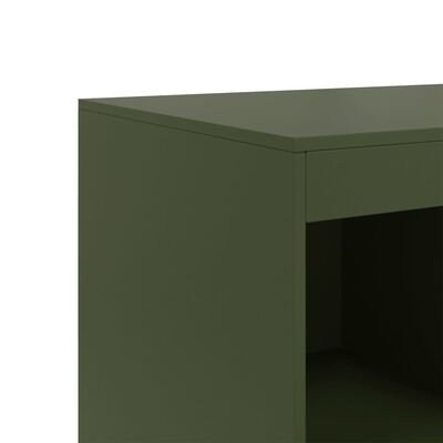 vidaXL Highboard olivově zelený 67 x 39 x 95 cm ocel