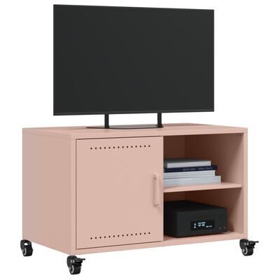 vidaXL TV skříňka růžová 68 x 39 x 43,5 cm ocel