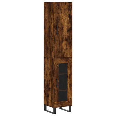 vidaXL Skříň highboard kouřový dub 34,5 x 34 x 180 cm kompozitní dřevo