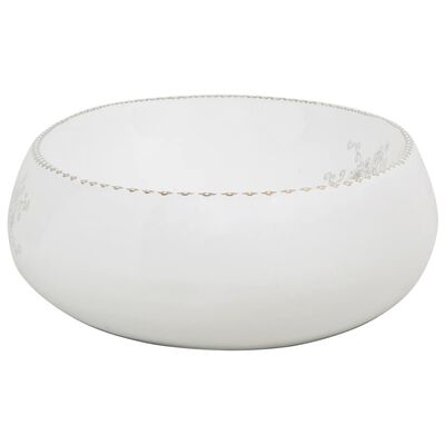 vidaXL Umyvadlo na desku bílé oválné 59 x 40 x 15 cm keramika