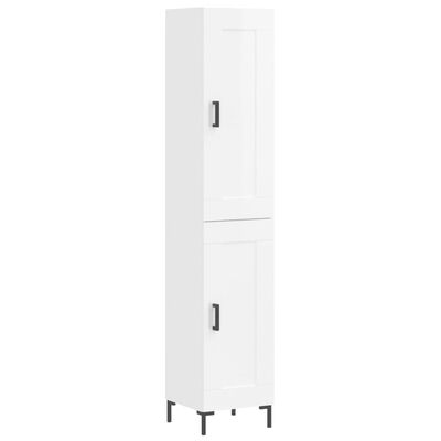 vidaXL Skříň highboard bílá s vysokým leskem 34,5x34x180 cm kompozit