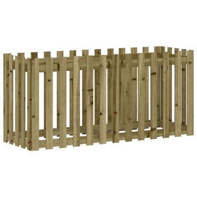 vidaXL Vyvýšený záhon plotový design 150x50x70cm impregnovaná borovice