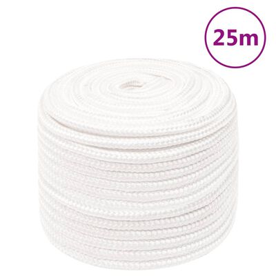 vidaXL Lodní lano celobílé 14 mm 25 m polypropylen