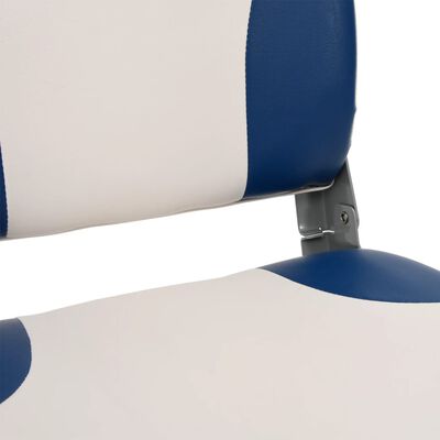 vidaXL 2dílné skládací sedadlo do člunu s modro-bílým polštářem