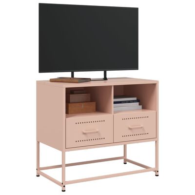 vidaXL TV skříňka růžová 68 x 39 x 60,5 cm ocel