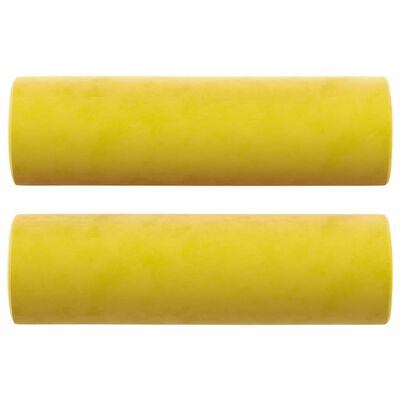 vidaXL 3místná pohovka s polštáři žlutá 180 cm samet