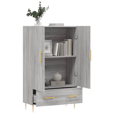 vidaXL Skříň highboard šedá sonoma 69,5 x 31 x 115 cm kompozitní dřevo