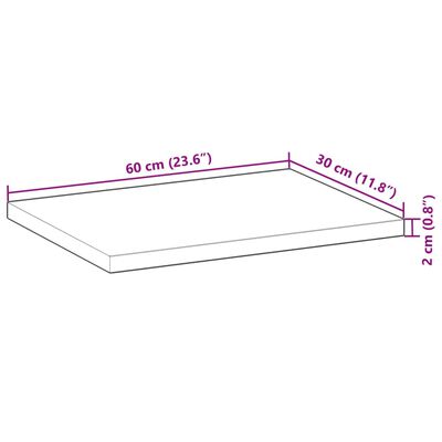 vidaXL Plovoucí police 3 ks 60 x 30 x 2 cm neošetřené akáciové dřevo