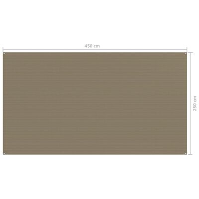 vidaXL Koberec do stanu 250 x 450 cm taupe