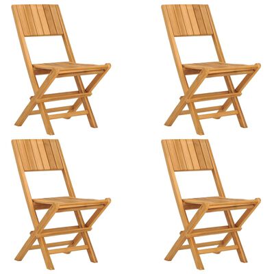 vidaXL Skládací zahradní židle 4 ks 47x61x90 cm masivní teakové dřevo