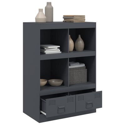 vidaXL Highboard antracitový 67 x 39 x 95 cm ocel