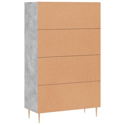 vidaXL Skříň highboard betonově šedá 69,5x31x115 cm kompozitní dřevo