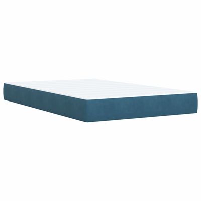 vidaXL Box spring postel s matrací modrá 120 x 190 cm samet