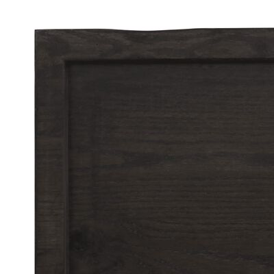 vidaXL Koupelnová deska tmavě hnědá 160x60x(2-6) cm ošetřený masivní