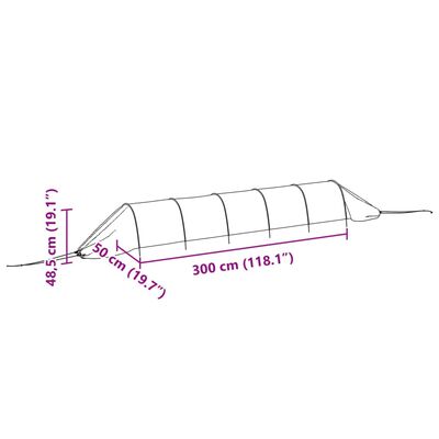 vidaXL Zahradní tunely 3 ks černé ocel a polyethylen