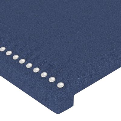 vidaXL Rám postele s čelem modrý 140 x 200 cm textil