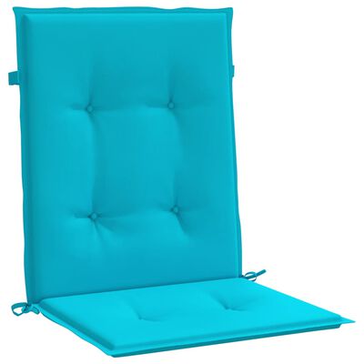 vidaXL Podušky na židli s nízkým opěradlem 6 ks tyrkysové textil