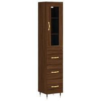 vidaXL Skříň highboard hnědý dub 34,5 x 34 x 180 cm kompozitní dřevo