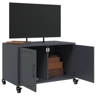 vidaXL TV skříňka antracitová 68 x 39 x 43,5 cm ocel