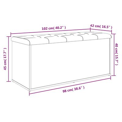 vidaXL Úložná lavice hnědý dub 102 x 42 x 45 cm kompozitní dřevo