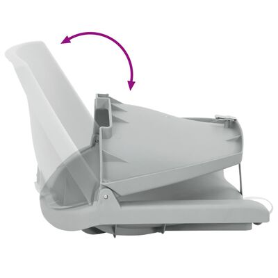 vidaXL 4dílné skládací sedadlo do člunu šedé