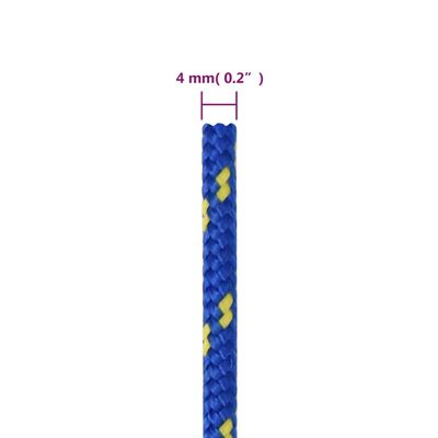 vidaXL Lodní lano modré 4 mm 25 m polypropylen