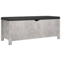 vidaXL Úložný box s poduškou betonově šedý 105 x 40 x 45 cm kompozit