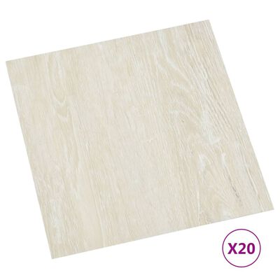 vidaXL Samolepicí podlahové desky 20 ks PVC 1,86 m² krémové