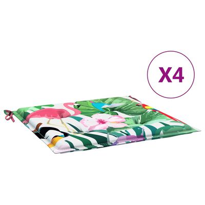 vidaXL Podušky na zahradní židli 4 ks vícebarevné 50x50x3 cm textil