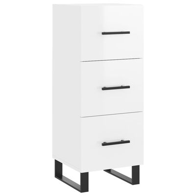 vidaXL Skříň highboard bílá s vysokým leskem 34,5x34x180 cm kompozit