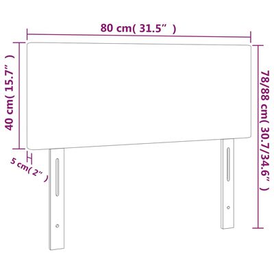 vidaXL Čelo postele bílé 80 x 5 x 78/88 cm umělá kůže