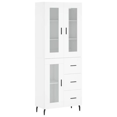 vidaXL Skříň highboard bílá 69,5 x 34 x 180 cm kompozitní dřevo