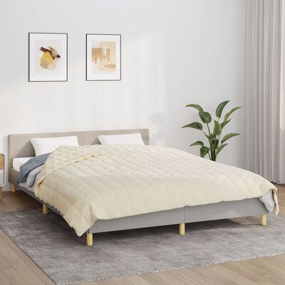 vidaXL Zátěžová deka světle krémová 200 x 230 cm 13 kg textil