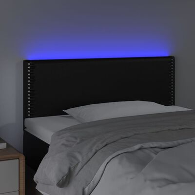 vidaXL Čelo postele s LED černé 100x5x78/88 cm umělá kůže